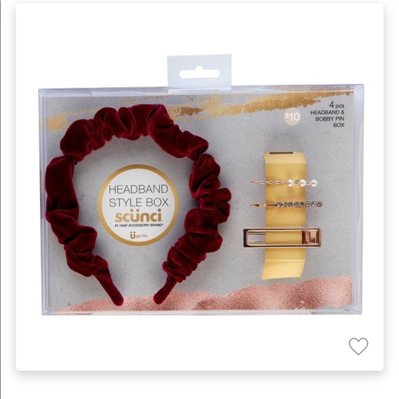 SCUNCI VELVET HEADBAND AND HAIRCLIPS SET NWT - Picture 4 of 13